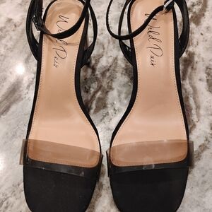 Wild Pair Black and Clear Heels
